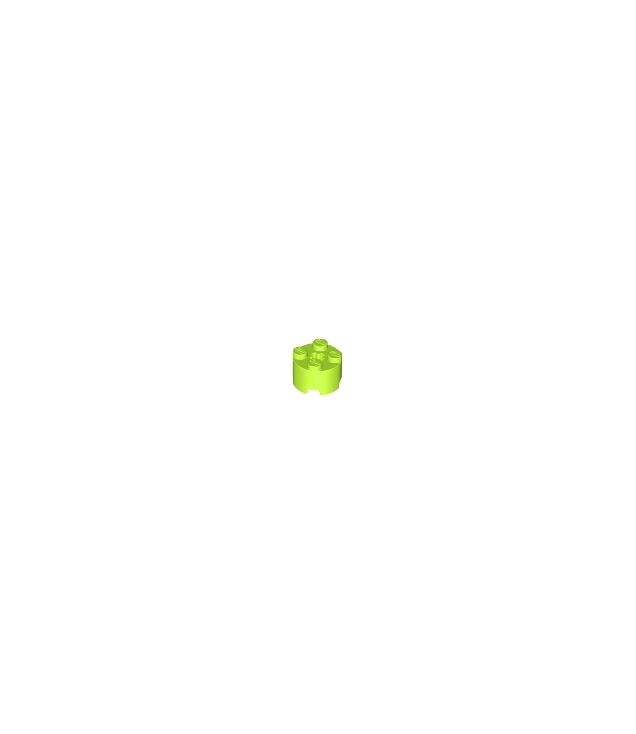 LEGO - Steen, rond 2 x 2 met as-gat - Lime | N