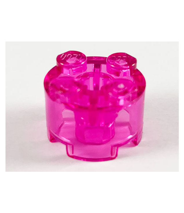 LEGO - Steen, rond 2 x 2 met as-gat - Trans-Dark Pink | N