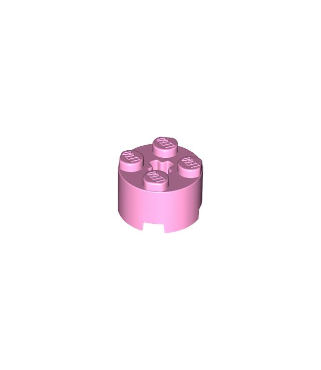 LEGO - Steen, rond 2 x 2 met as-gat - Bright Pink | N