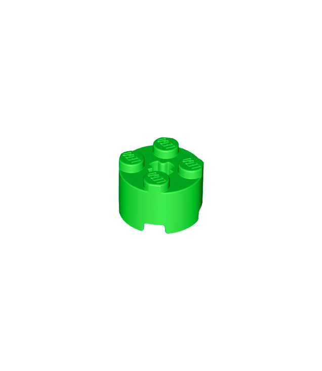 LEGO - Steen, rond 2 x 2 met as-gat - Bright Green | N