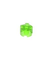 LEGO - Steen, rond 2 x 2 met as-gat - Trans-Bright Green | N - Thumbnail