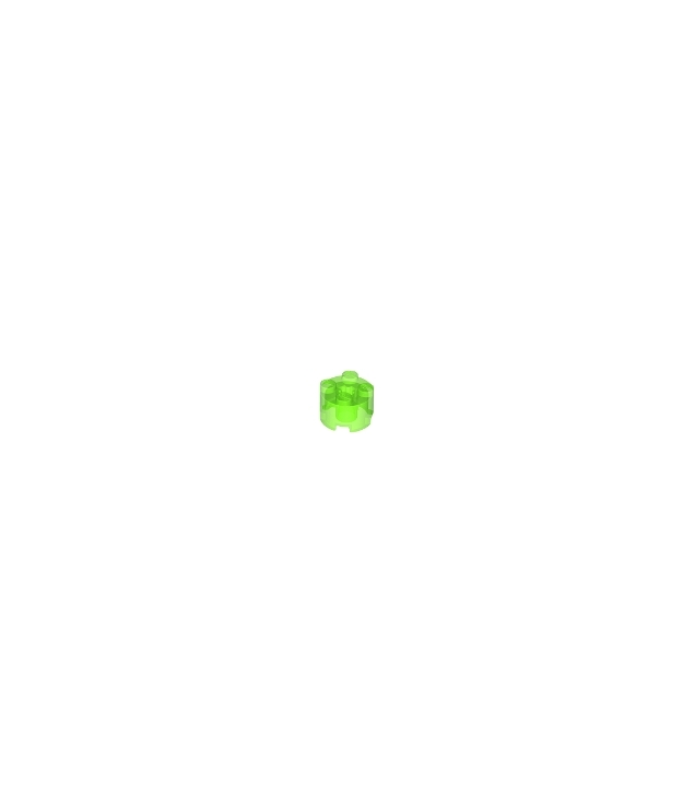 LEGO - Steen, rond 2 x 2 met as-gat - Trans-Bright Green | N
