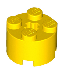 LEGO - Steen, rond 2 x 2 met as-gat - Yellow | N - Thumbnail