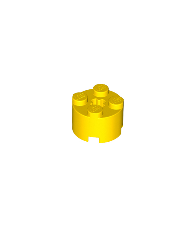 LEGO - Steen, rond 2 x 2 met as-gat - Yellow | N