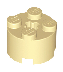 LEGO - Steen, rond 2 x 2 met as-gat - Tan | N - Thumbnail