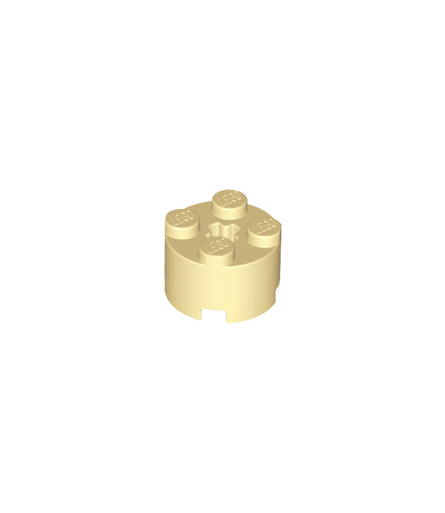 LEGO - Steen, rond 2 x 2 met as-gat - Tan | N