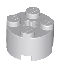 LEGO - Steen, rond 2 x 2 met as-gat - Light Bluish Gray | N - Thumbnail