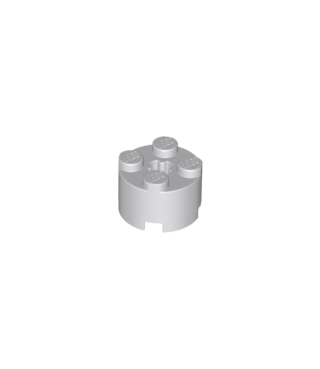 LEGO - Steen, rond 2 x 2 met as-gat - Light Bluish Gray | N