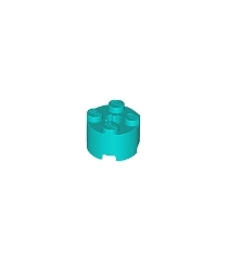 LEGO - Steen, rond 2 x 2 met as-gat - Dark Turquoise | N - Thumbnail