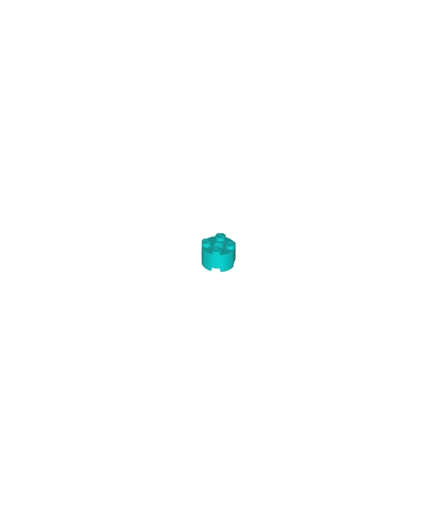 LEGO - Steen, rond 2 x 2 met as-gat - Dark Turquoise | N