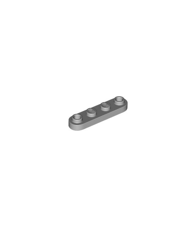 LEGO - Plaat, rond 1 x 4 met 2 open noppen - Light Bluish Gray | N