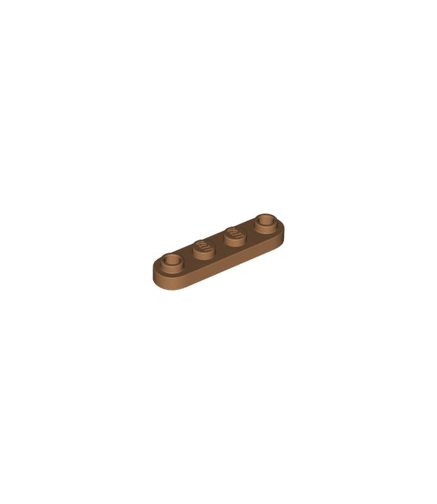LEGO - Plaat, rond 1 x 4 met 2 open noppen - Medium Nougat | N