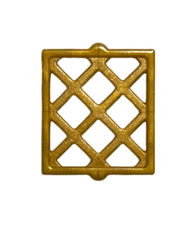 LEGO - Ruit voor raam 1 x 2 x 2 met ruitpatroon - Pearl Gold | N