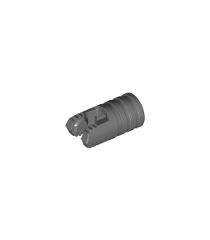 LEGO - Scharniercilinder 1 x 2 vergrendelend met 2 vingers, 7 tanden en as-gat aan uiteinden zonder sleuven (57360) - Dark Bluish Gray | N - Thumbnail