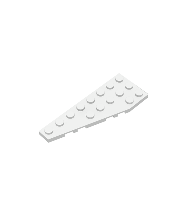 LEGO - Wig, plaat 8 x 3 vijfhoekig links - White | N