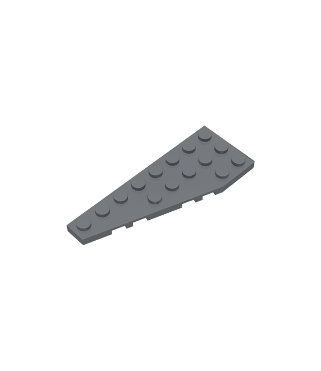 LEGO - Wig, plaat 8 x 3 vijfhoekig links - Dark Bluish Gray | N