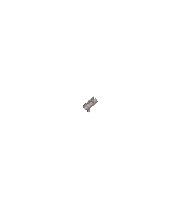 LEGO - Minifiguur-wapen pistool / blaster - Flat Silver | N