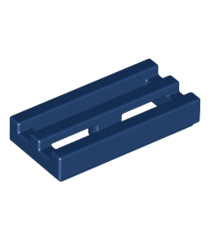 LEGO - Tegel, gemodificeerd 1 x 2 rooster met onder een groef / rand - Dark Blue | N - Thumbnail