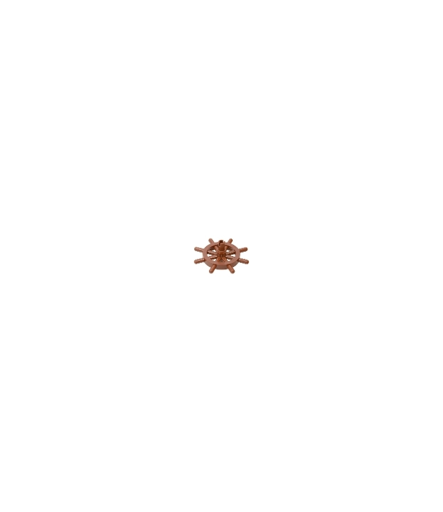 LEGO - Boot, scheepsroer met pen met gleuf - Reddish Brown | N
