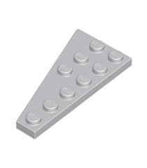 LEGO - Wig, plaat 6 x 3 rechts - Light Bluish Gray | N - Thumbnail