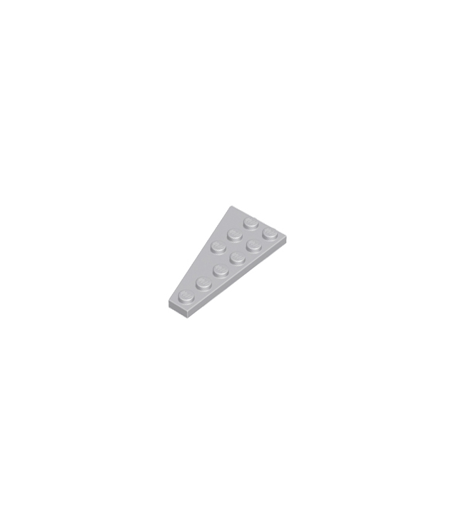 LEGO - Wig, plaat 6 x 3 rechts - Light Bluish Gray | N