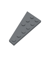 LEGO - Wig, plaat 6 x 3 rechts - Dark Bluish Gray | N - Thumbnail