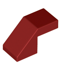 LEGO - Helling 45 graden 2 x 1 met uitsparing zonder nop - Dark Red | N - Thumbnail