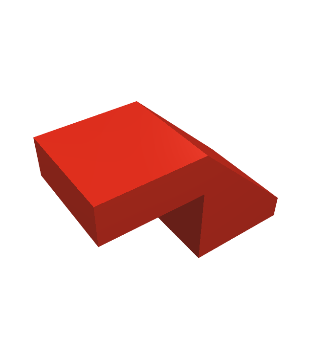 LEGO - Helling 45 graden 2 x 1 met uitsparing zonder nop - Red | N