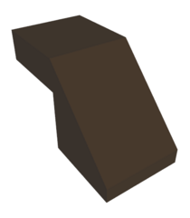LEGO - Helling 45 graden 2 x 1 met uitsparing zonder nop - Dark Brown | N - Thumbnail