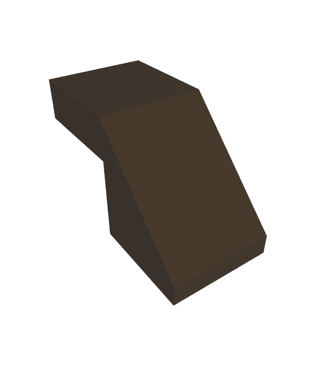 LEGO - Helling 45 graden 2 x 1 met uitsparing zonder nop - Dark Brown | N