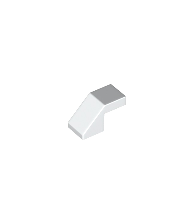 LEGO - Helling 45 graden 2 x 1 met uitsparing zonder nop - White | N