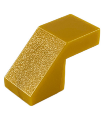 LEGO - Helling 45 graden 2 x 1 met uitsparing zonder nop - Pearl Gold | N - Thumbnail