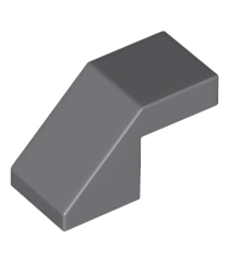 LEGO - Helling 45 graden 2 x 1 met uitsparing zonder nop - Dark Bluish Gray | N - Thumbnail