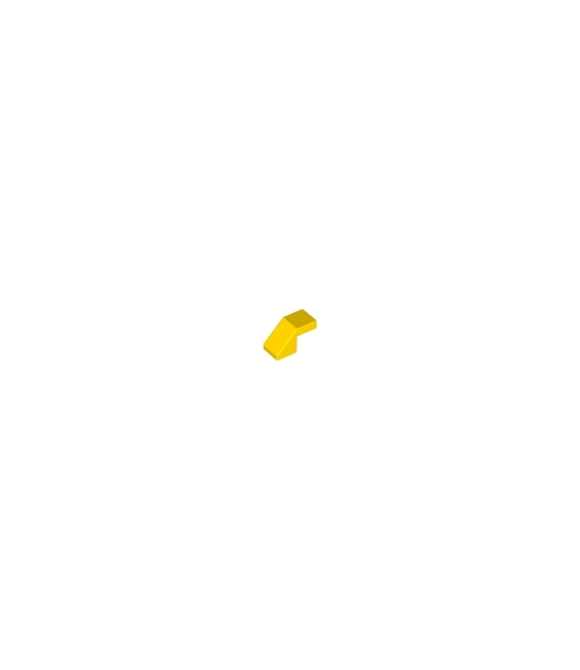 LEGO - Helling 45 graden 2 x 1 met uitsparing zonder nop - Yellow | N