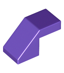LEGO - Helling 45 graden 2 x 1 met uitsparing zonder nop - Dark Purple | N - Thumbnail