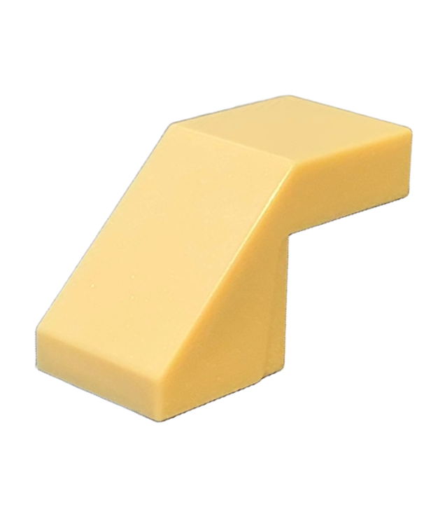 LEGO - Helling 45 graden 2 x 1 met uitsparing zonder nop - Tan | N
