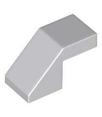 LEGO - Helling 45 graden 2 x 1 met uitsparing zonder nop - Light Bluish Gray | N - Thumbnail