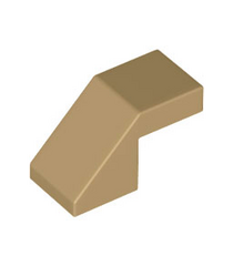 LEGO - Helling 45 graden 2 x 1 met uitsparing zonder nop - Dark Tan | N - Thumbnail