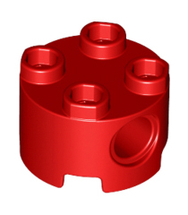 LEGO - Steen, rond 2 x 2 met pen-gaten - Red | N - Thumbnail