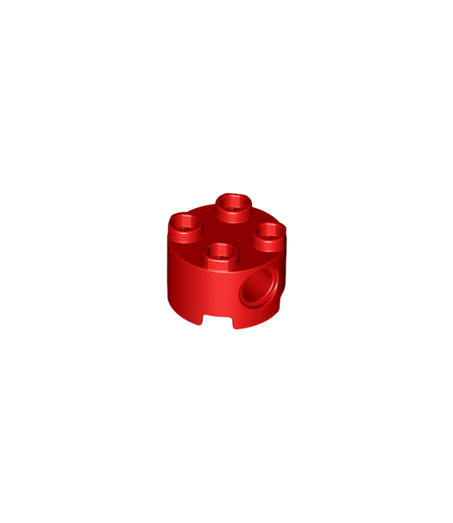 LEGO - Steen, rond 2 x 2 met pen-gaten - Red | N