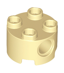 LEGO - Steen, rond 2 x 2 met pen-gaten - Tan | N - Thumbnail