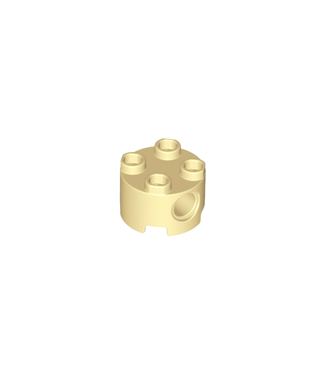 LEGO - Steen, rond 2 x 2 met pen-gaten - Tan | N