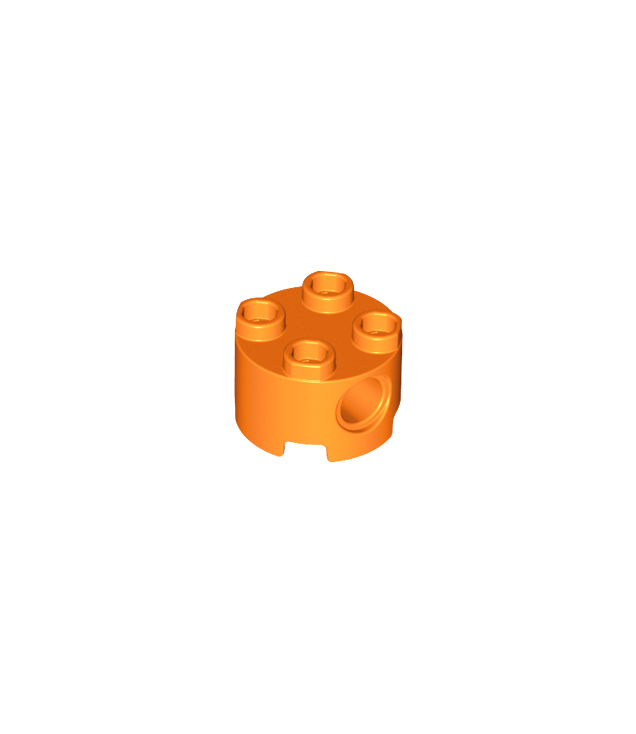 LEGO - Steen, rond 2 x 2 met pen-gaten - Orange | N