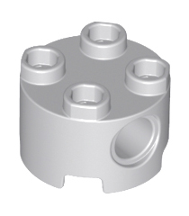 LEGO - Steen, rond 2 x 2 met pen-gaten - Light Bluish Gray | N - Thumbnail