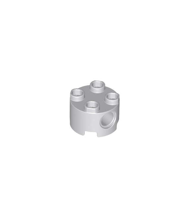 LEGO - Steen, rond 2 x 2 met pen-gaten - Light Bluish Gray | N