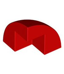 LEGO - Steen, ronde hoek 2 x 2 x 1 2/3 koepelvormige bovenkant - Red | N - Thumbnail