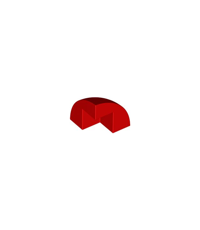 LEGO - Steen, ronde hoek 2 x 2 x 1 2/3 koepelvormige bovenkant - Red | N