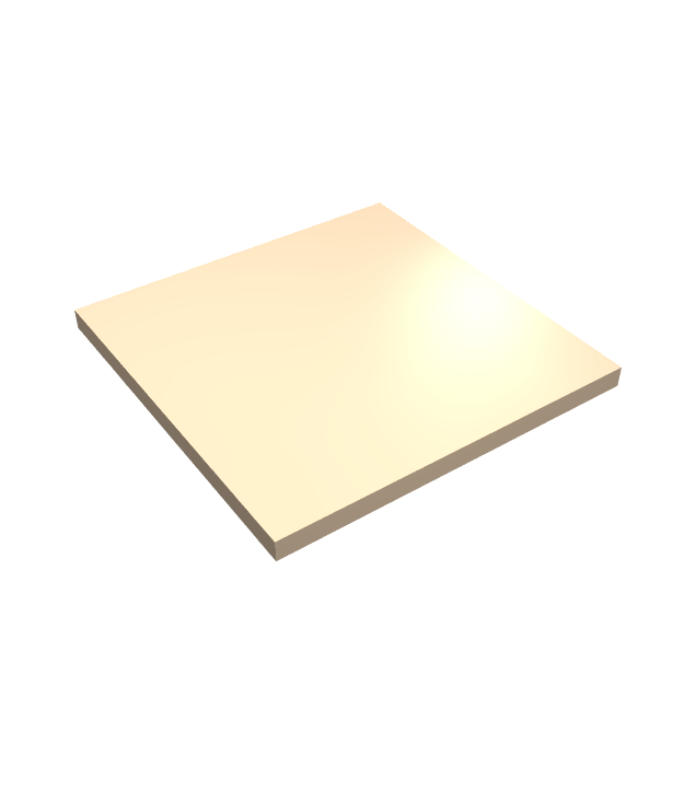 LEGO - Tegel 6 x 6 met onderbuizen - Light Nougat | N
