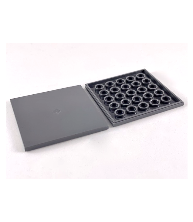 LEGO - Tegel 6 x 6 met onderbuizen - Dark Bluish Gray | N