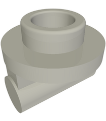 LEGO - Plaat, rond 1 x 1 met staaf-handgreep op lange steel - Light Bluish Gray | N - Thumbnail